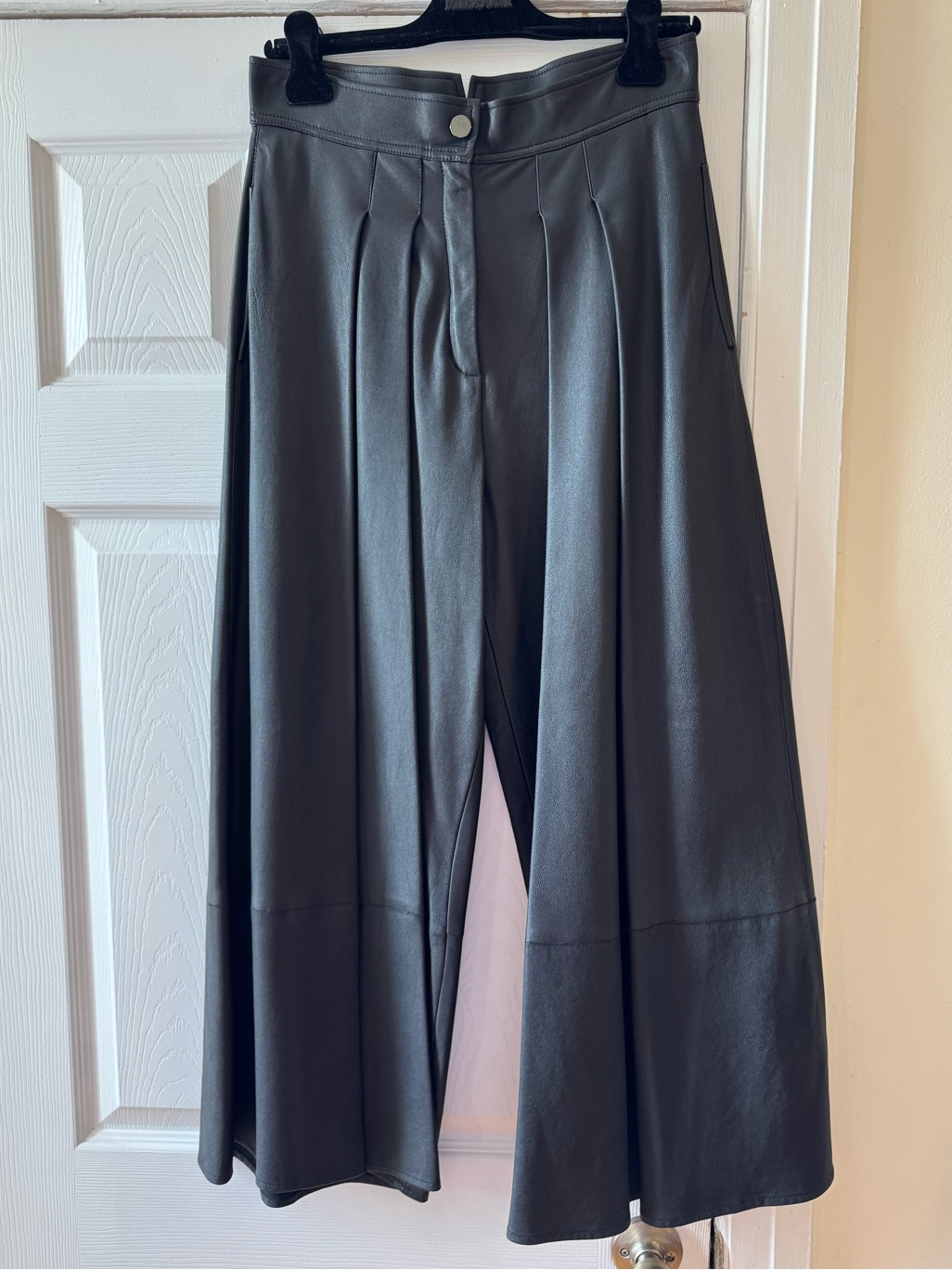 Gentry Portofino Wide Leg Leather Pants